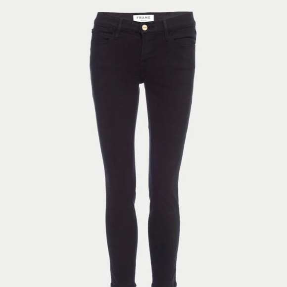 FRAME DENIM Le Color Crop in Film Noir, Size 25, Mid Rise, Skinny, Stretch - Picture 3 of 7